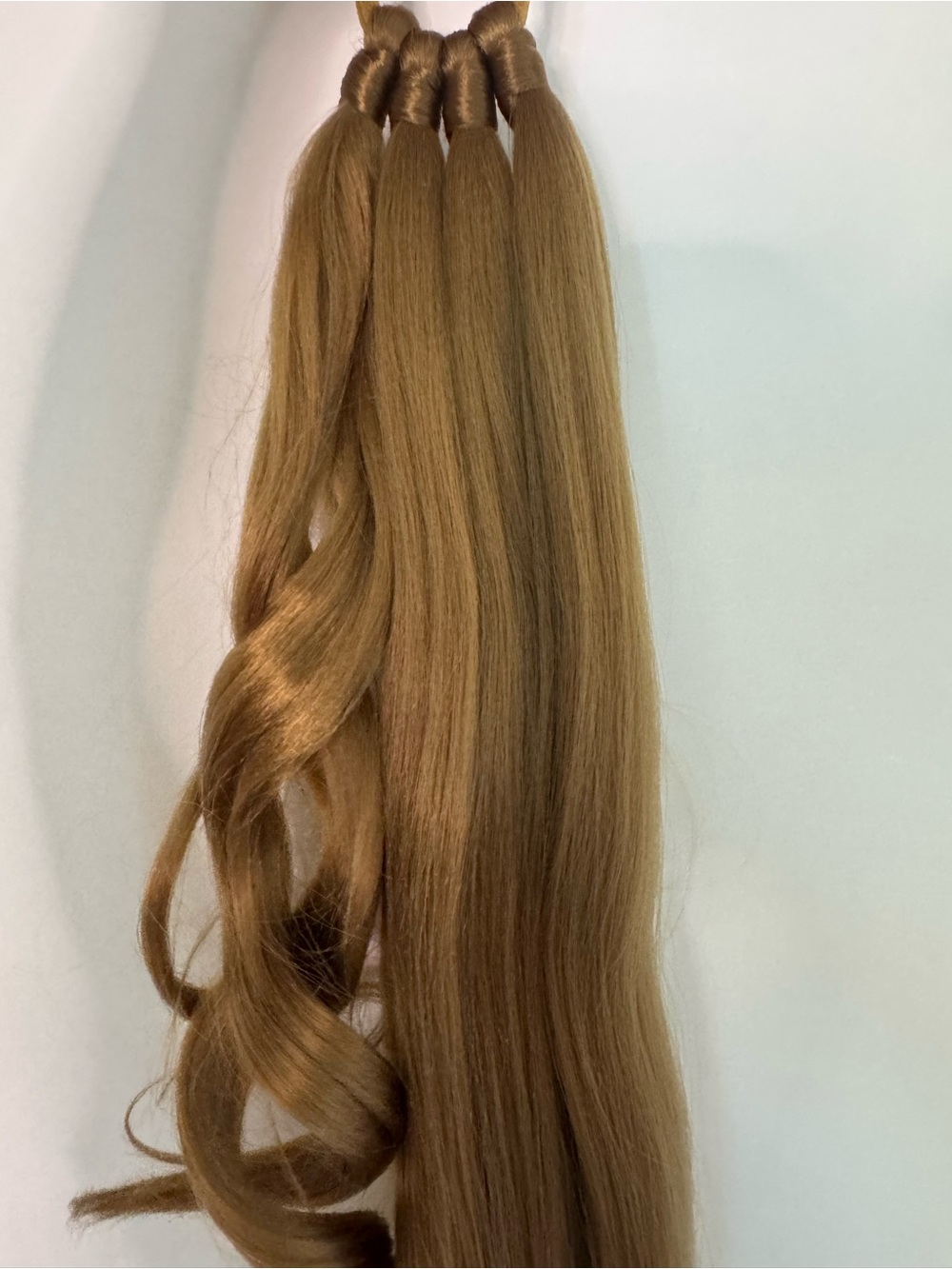 Dark blonde brown gold hair Ponytail synthetic costume hair piece long new